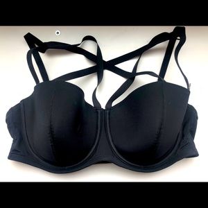 New Black Strappy Bra 36DD Nehrissa Contour